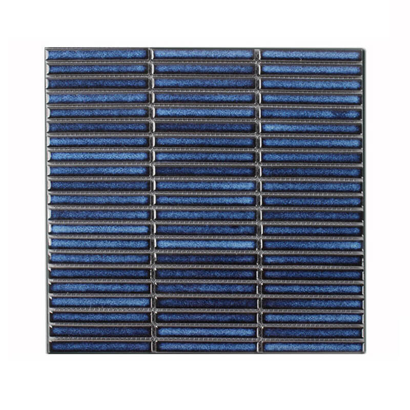 Navy Blue Tile Strip Bathroom Backsplash Porcelain Wall Tile